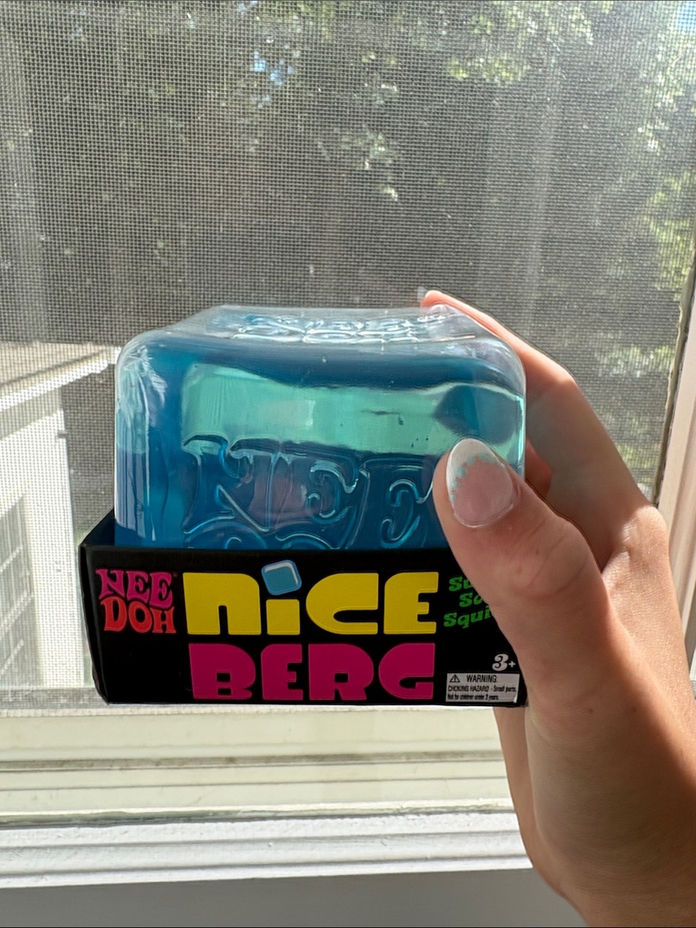 NeeDoh Nice Berg Aqua Blue Squishy Stress Toy